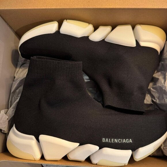Balenciaga Speed 2.0 LT Sneakers - Size 11 - Black/White - 45% OFF (MSRP $995) - Picture 2 of 5